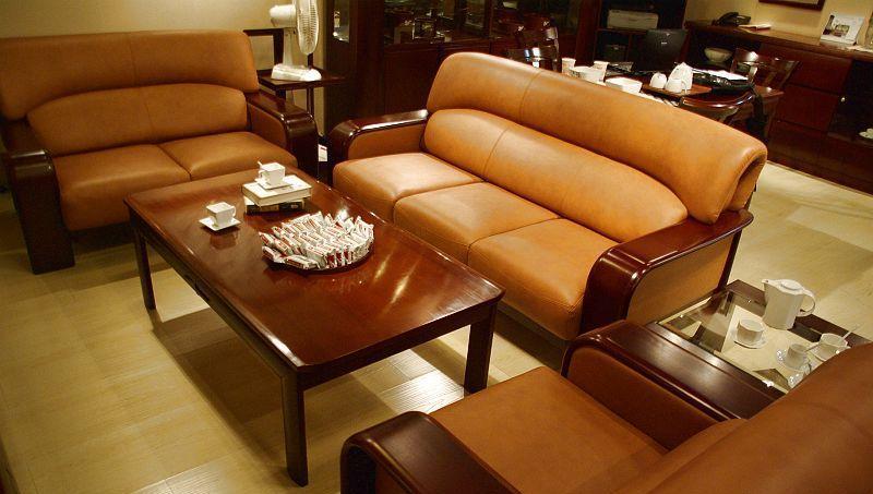 华日客厅家具-现代东方系列sf2009皮沙发